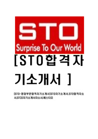 [STO-영업부문합격자기소개서]STO자기소개서,STO합격자소서,STCO자기소개서자소서,에스티오