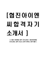 [ 협진 아이엔씨 합격 자기소개서 ] 협진아이엔씨 자기소개서, 합격 자소서, 합격 이력서, 합격 예문