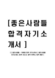[ 좋은사람들 - 마케팅 합격 자기소개서 ] 좋은사람들 자기소개서, 합격 자소서, 합격 이력서, 합격 예문