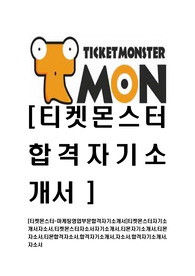 [티켓몬스터-마케팅영업부문합격자기소개서]티켓몬스터자기소개서자소서,티켓몬스터자소서자기소개서,티몬자기소개서,티몬자소서,티몬합격자소서,합격자기소개서,자소서,합격자기소개서,자소서