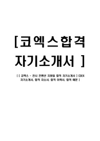 [ 코엑스 - 전시 컨벤션 지원팀 합격 자기소개서 ] COEX 자기소개서, 합격 자소서, 합격 이력서, 합격 예문