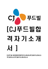 [CJ푸드빌-마케팅부문합격자기소개서]CJ푸드빌자기소개서,CJ푸드빌자소서,푸드빌자기소개서자소서