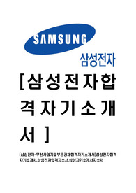 [삼성전자-무선사업기술부문공채합격자기소개서]삼성전자합격자기소개서,삼성전자합격자소서,삼성자기소개서자소서