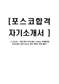[포스코-직업훈련생공채합격자기소개서]포스코합격자기소개서,포스코합격자소서,직훈자기소개서서,합격예문,직업훈련생,포스코