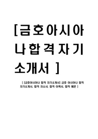 [금호아시아나-최신공채합격자기소개서] 금호 아시아나 합격 자기소개서, 합격 자소서, 합격 자기소개서, 합격 예문