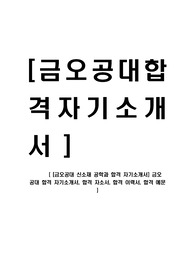 [금오공대 신소재 공학과 합격 자기소개서] 금오 공대 합격 자기소개서, 합격 자소서, 합격 이력서, 합격 예문