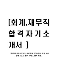 [회계,재무직합격자기소개서]합격 자기소개서, 회계 부서 합격 자소서, 합격 이력서, 합격 예문