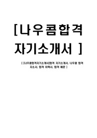 [나우콤합격자기소개서]합격 자기소개서, 나우콤 합격 자소서, 합격 이력서, 합격 예문