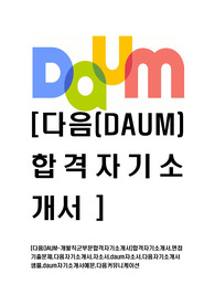 [다음DAUM-개발직군부문합격자기소개서]합격자기소개서,면접기출문제,다음자기소개서,자소서,daum자소서,다음자기소개서샘플,daum자기소개서예문,다음커뮤니케이션