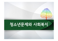 청소년문제와 사회복지 발표 ppt