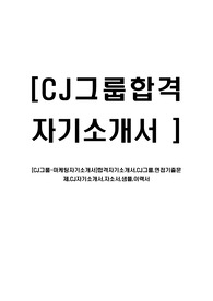 [CJ그룹-마케팅부문자기소개서]합격자기소개서,CJ그룹,면접기출문제,CJ자기소개서,자소서,샘플,이력서