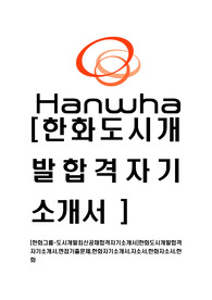 [한화그룹-도시개발최신공채합격자기소개서]한화도시개발합격자기소개서,면접기출문제,한화자기소개서,자소서,한화자소서,한화