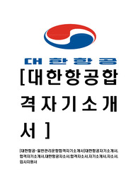 [대한항공-일반직최신공채합격자기소개서]대한항공자기소개서,합격자기소개서,대한항공자소서,합격자소서,자기소개서,자소서,입사지원서