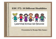 Ten different disabilities PPT