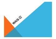 WAIS-Ⅲ WAIS-Ⅳ 발표 PPT