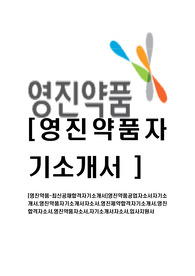 [영진약품-최신공채합격자기소개서]영진약품공업자소서자기소개서,영진약품자기소개서자소서,영진제약합격자기소개서,영진합격자소서,영진약품자소서,자기소개서자소서,입사지원서