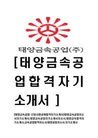 [태양금속공업-최신공채합격자기소개서]태양금속공업자소서자기소개서,태양금속공업자기소개서자소서,태양금속합격자기소개서,금속공업합격자소서,태양공업자소서,자기소개서