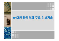 e-CRM 마케팅과 주요 정보기술