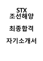 STX조선해양 생산관리,지원 최종합격 자기소개서