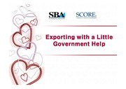 Exporting with a little government help