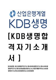 [KDB생명-최신공채합격자기소개서]KDB생명보험자기소개서,합격자기소개서,KDB생명보험자소서,산업은행합격자소서,자기소개서,자소서,입사지원서