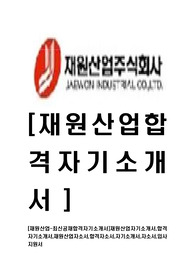 [재원산업-최신공채합격자기소개서]재원산업자기소개서,합격자기소개서,재원산업자소서,합격자소서,자기소개서,자소서,입사지원서