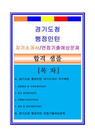 경기도청 행정인턴 자기소개서, 청년인턴 자소서, 면접후기, 지원동기, 합격스펙