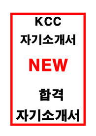KCC 합격자기소개서, 마케팅부서 합격자소서