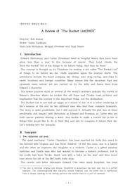 [영문감상문 영화감상 레포트] A Review of “The Bucket List(2007)”