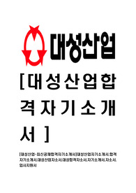 [대성산업-최신공채합격자기소개서]대성산업자기소개서,합격자기소개서,대성산업자소서,대성합격자소서,자기소개서,자소서,입사지원서