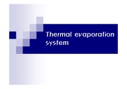   Thermal evaporation system(재료공학 실험)