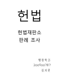헌법재판소 판례 3가지 사례