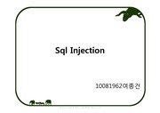 sql injection 및 기타 웹 공격 방어