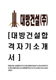 [대방건설-최신공채합격자기소개서]대방건설자기소개서,합격자기소개서,대방건설자소서,대방합격자소서,자기소개서,자소서,입사지원서