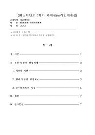 일본의 행정체제의 특징을 설명하시오