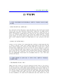 [E1자기소개서] 이원E1 자기소개서 예문 -E1(이원) 합격자기소개서(합격자소서)- E1공채자기소개서 -E1채용자소서