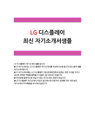 [LG디스플레이자기소개서] 2013 LG디스플레이자기소개서_LG디스플레이자소서_LG디스플레이합격자기소개서_LG디스플레이합격자소서_LG디스플레이공채자기소개서_엘지디스플레이자기소개서(LG디스플레이)