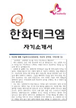 한화테크엠 자기소개서 (안전, 환경, 품질)