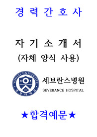   경력간호사  자기소개서-세브란스병원 자체 양식