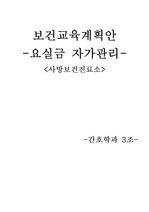 지역사회 간호 보건교육 계획안