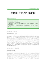 [삼성SDI자기소개서]삼성SDI자기소개서예문 -삼성그룹 대졸공채 합격 자기소개서(삼성SDI합격자소서) -삼성SDI입사지원서