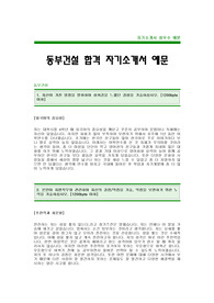 [동부건설자기소개서] 동부건설자소서