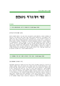 [한전KPS자기소개서]한전KPS자소서,한전KPS합격자기소개서,한전KPS최신공채자기소개서(한전KPS합격자소서) -한전KPS 입사지원서(한전KPS채용자기소개서자소서)