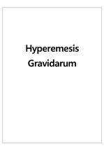 Hyperemesis(임신오조증) Case Study