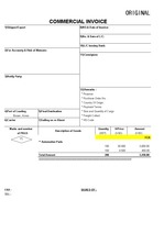 Shipping Docements Sample Commercial Invoice&Packing List