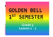 Grade 3  Golden Bell  1st Semester 2012
