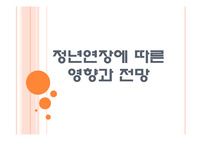 [정년연장]정년연장에 따른 영향과 전망 PPT자료