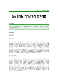 [남선알미늄자기소개서] SM남선알미늄 자기소개서 예문 -남선알미늄합격자기소개서(남선알미늄합격자소서) -SM그룹 남선일미늄  신입 입사지원서