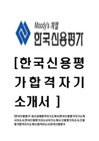 [한국신용평가-최신공채합격자기소개서]한국신용평가자기소개서자소서,한국신용평가자소서자기소개서,신용평가자소서,신용평가합격자기소개서,합격자소서,한국신용평가