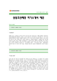 [성동조선해양자기소개서] 성동조선해양 자기소개서 예문 -성동조선해양합격자기소개서(성동조선합격자소서) -성동조선 자기소개서(입사지원서)
